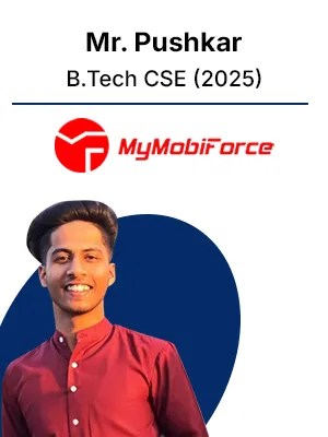 Placed student — Mr. Pushkar, B.Tech CSE (2025)