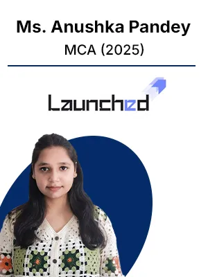 Placed student — Ms. Anushka Pandey, MCA (2025)
