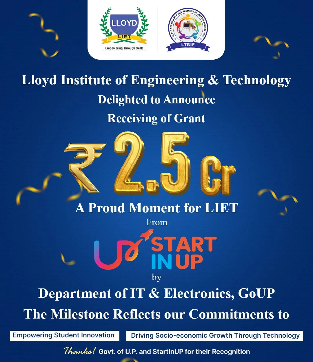 LIET startup achievement